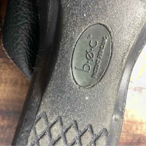 BOC Size 10M Black Pebbled Leather Buckled Slip On Mules Shoes BC 3133 - Picture 11 of 12